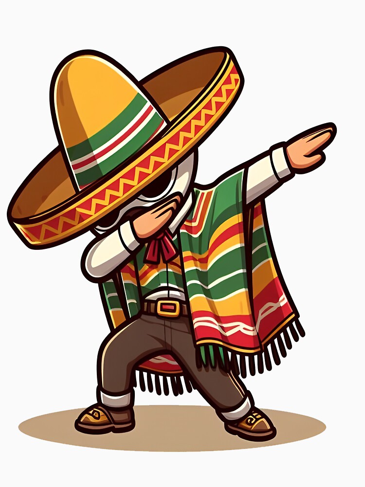 Dabbing Mexican Poncho Cinco de Mayo Boys Men by Nadeengift Unisex