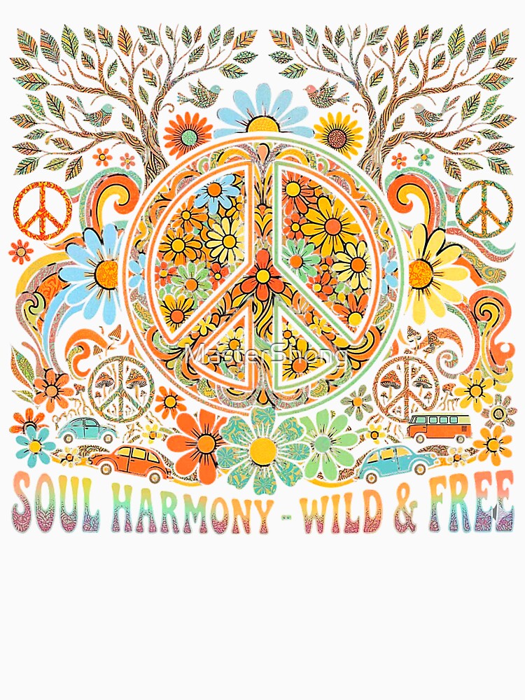 Peace Love Harmony 60s by MasterShong Unisex