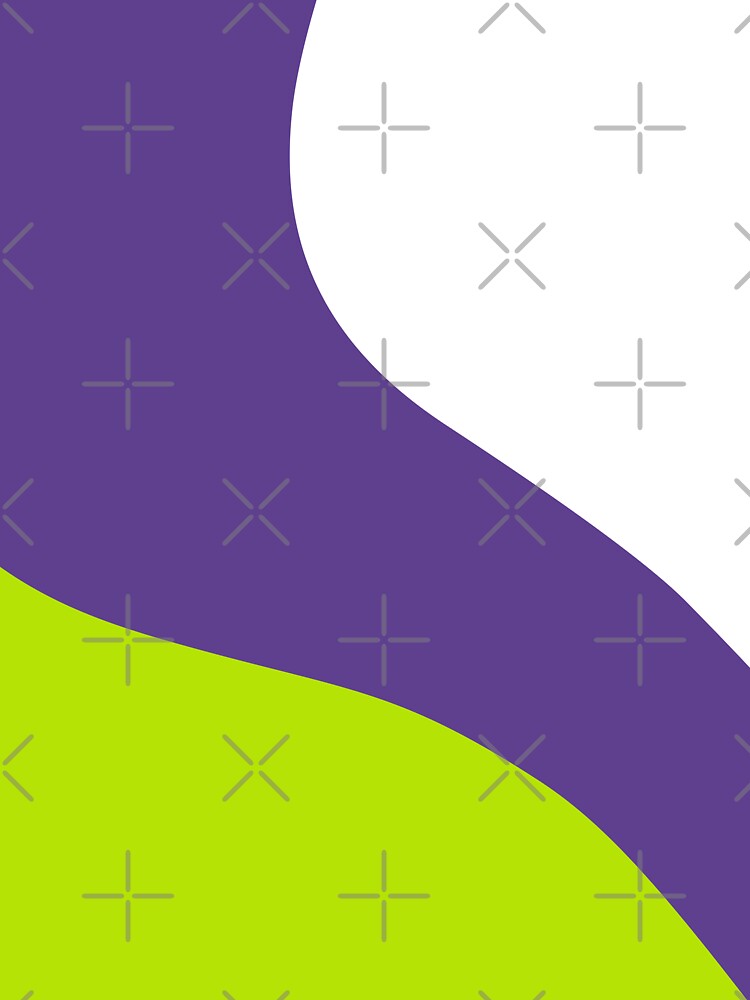 Simple Waves in Lime Green and Purple by LAEC-Shop Unisex