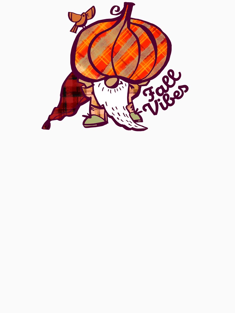 Gnome Holds Huge Autumn Pumpkin by Halyna-Puzyrna