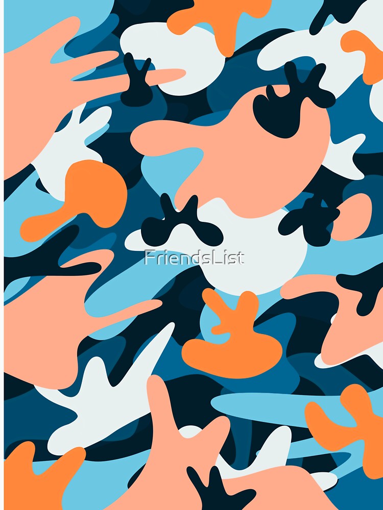 Blue Orange Camouflage by FriendsList