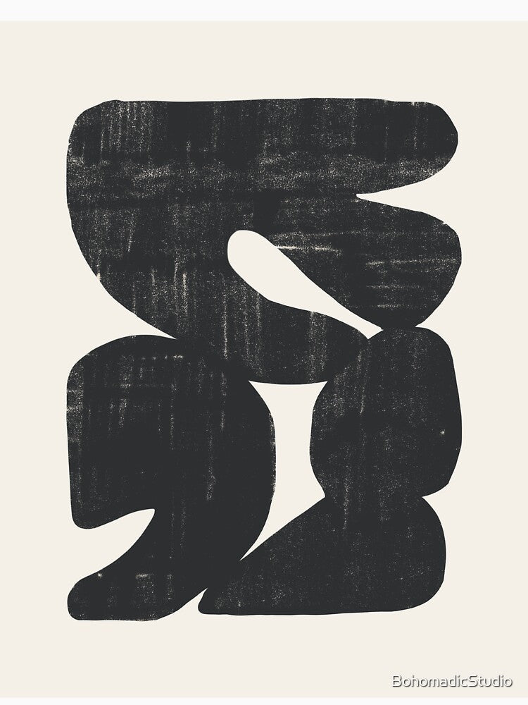 Bold Shapes NO.2 Black by BohomadicStudio Unisex