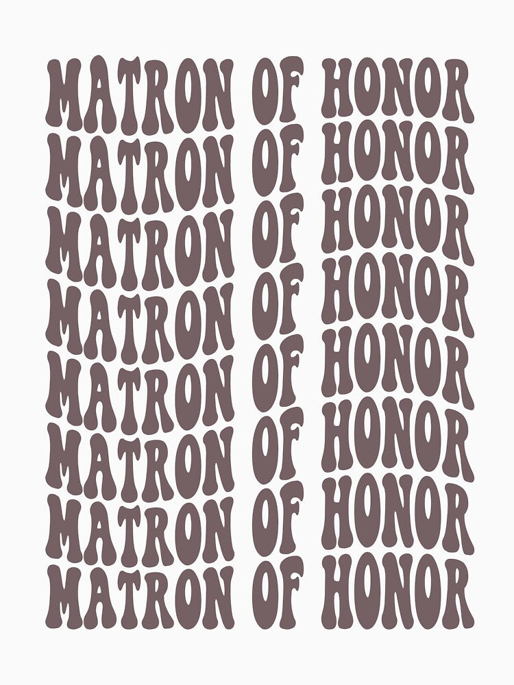 Matron of Honor Lavender Retro Graphic Bridal Party Gifts for Bachelorette Party by mysticblvd