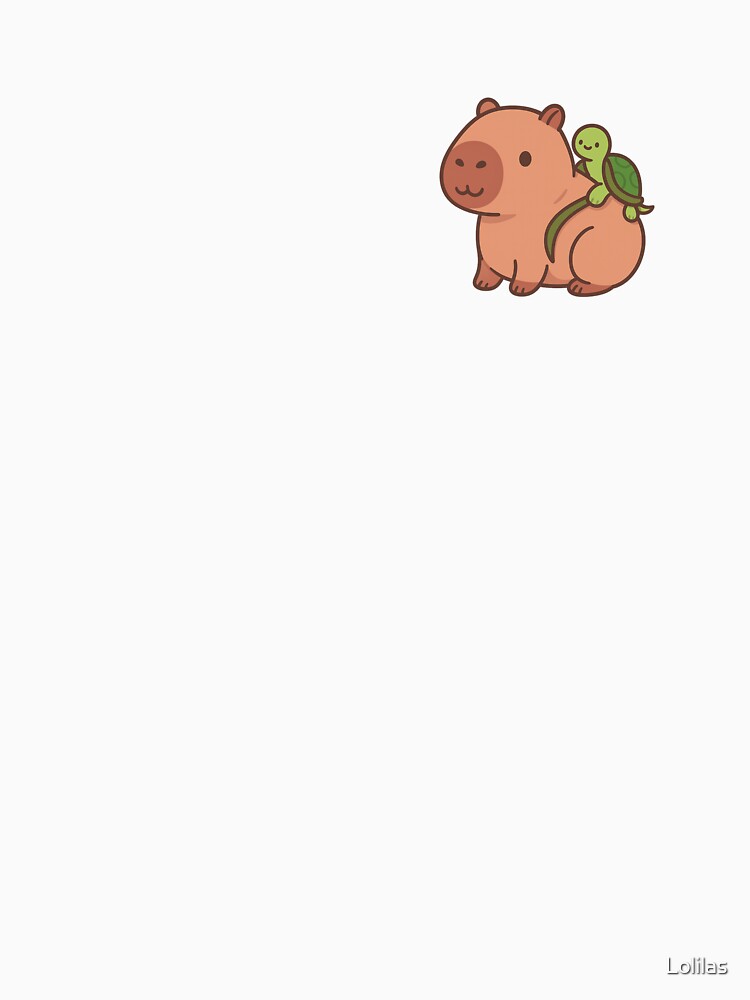 Cute Capybara with Turtle Bag – Kawaii Adventure by Lolilas Unisex