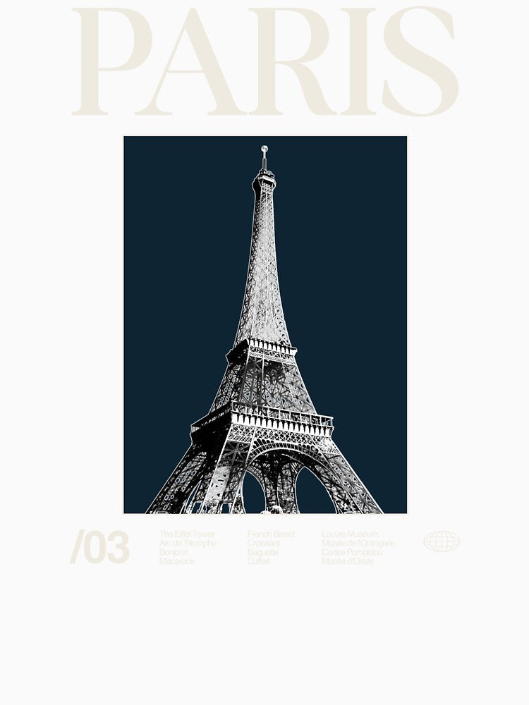 Paris Minimalist Aesthetic Dark Colour by moyjoystudio Unisex