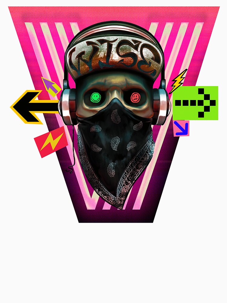 cyberpunk gangsta skull painting graphic artwork by hayrpictures Unisex