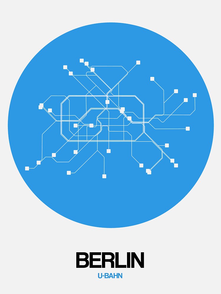 Berlin Blue Subway Map by Irina March Unisex