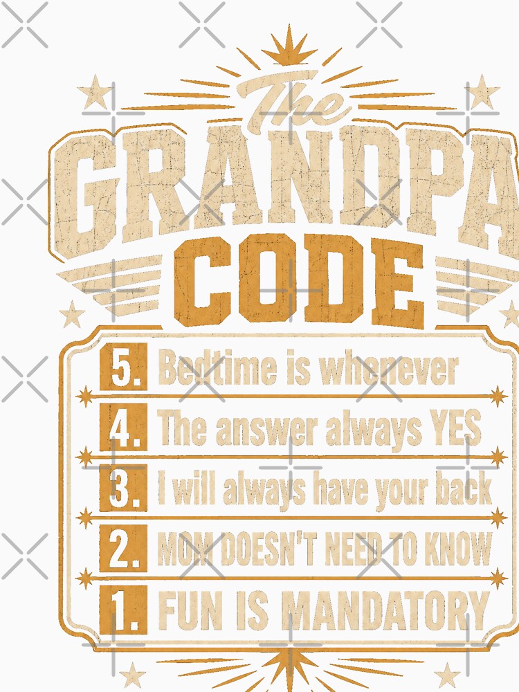 The Grandpa Code Funny Grandfather Rules by JMDesignHub