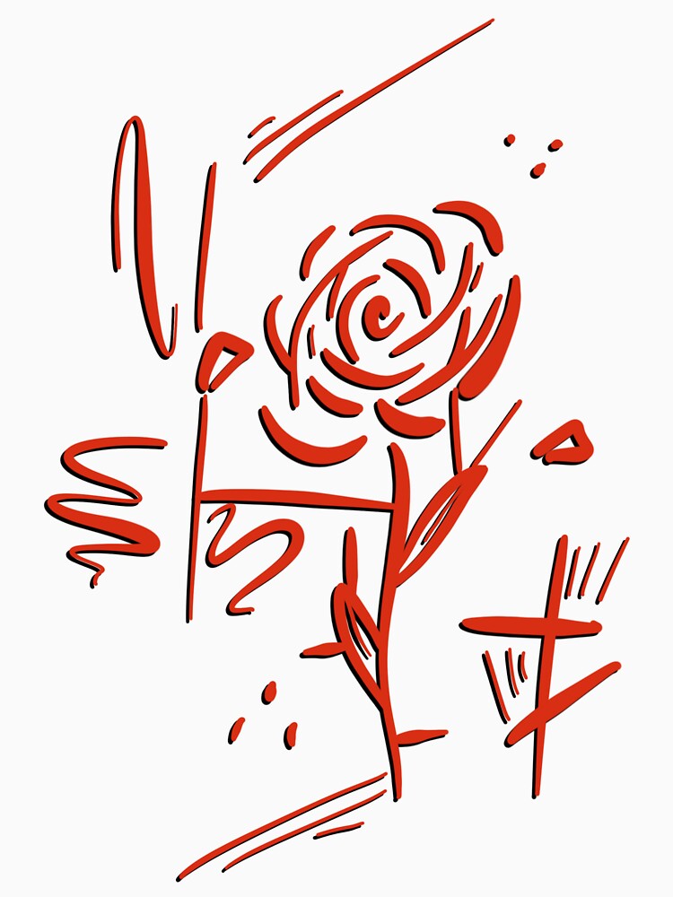 Abstract Grunge Rose Art by Cooper Lynn Designs Unisex
