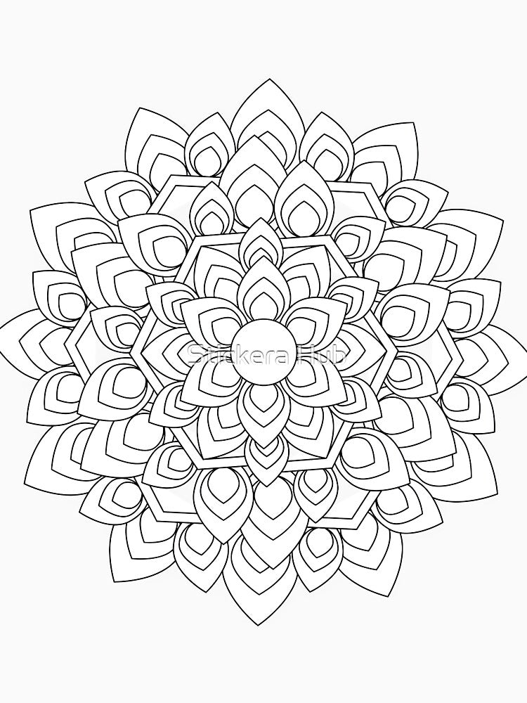 Flower Art Mandala Graphic by Stickera Hub