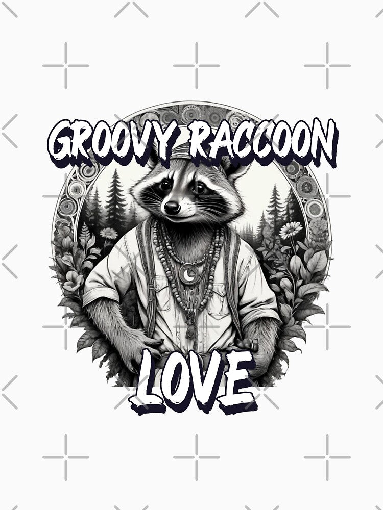 Hippie Raccoon in pen and ink by EmeraldCauldren Unisex