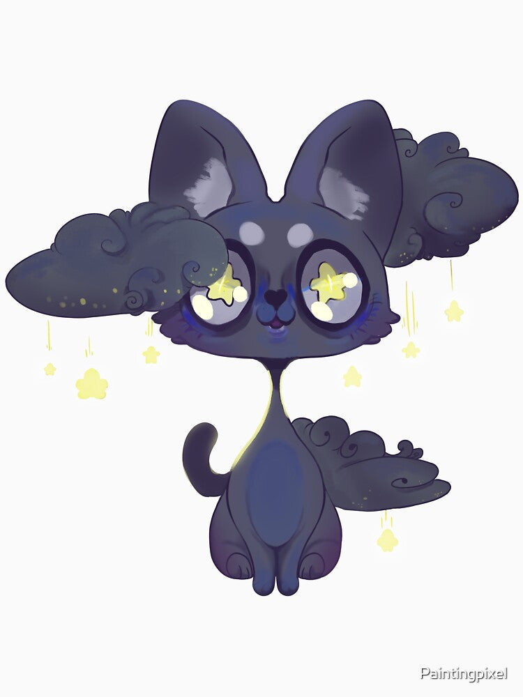 Space Kawaii Black cat by Paintingpixel Unisex