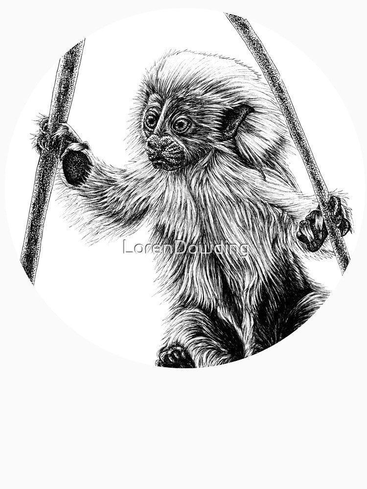 Cotton-top tamarin baby by LorenDowding Unisex