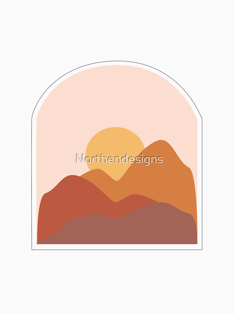 warm boho landscape by Northendesigns Unisex