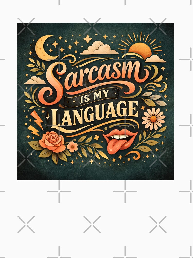 Sarcasm Is My Language – Aesthetic Typography Design by Sanika arts Unisex