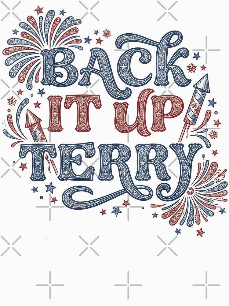 Back it Up Terry Put It in Reverse July 4th Fireworks Terry by THREE LITTLE BEANS Unisex