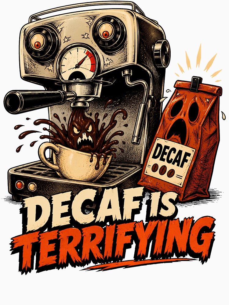 Decaf Is Terrifying Halloween Coffee Lover by StyleGlimpse