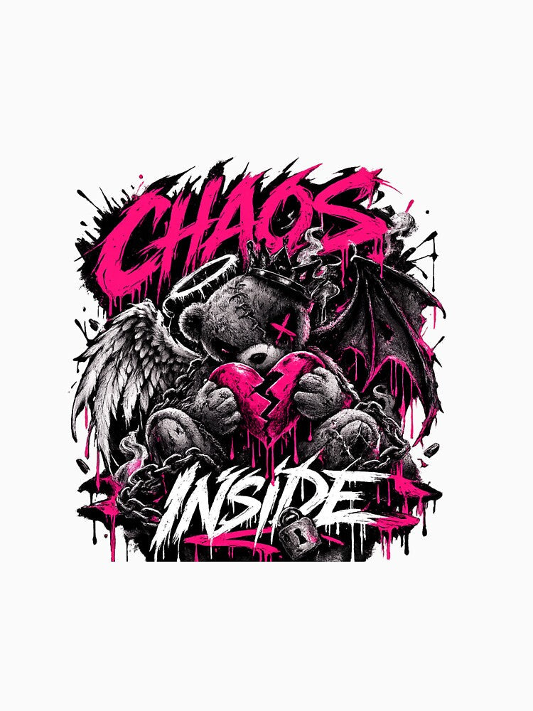 Chaos Inside Aesthetic Bear Art by Genzhere Unisex