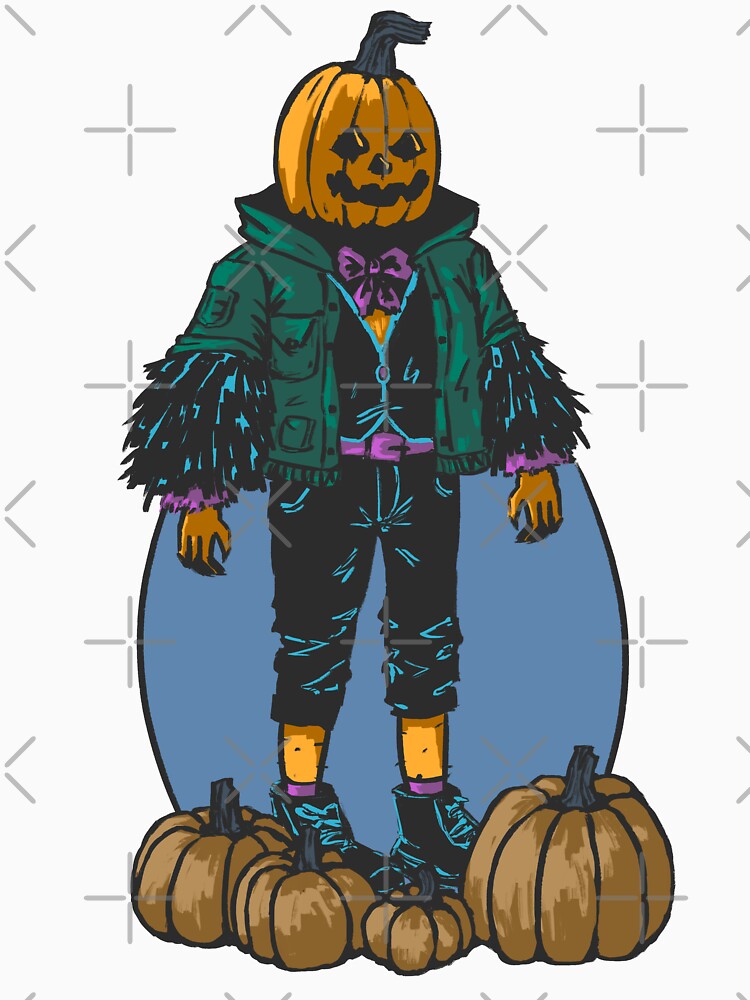 Stylish scarecrow with pumpkins by MadArtist123 Unisex