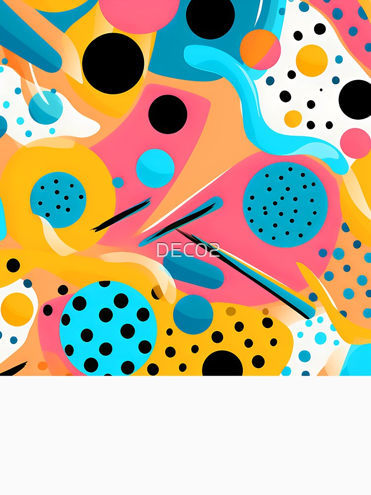 Pop Art Abstract Blue, Yellow And Pink Pattern by DEC02 Unisex