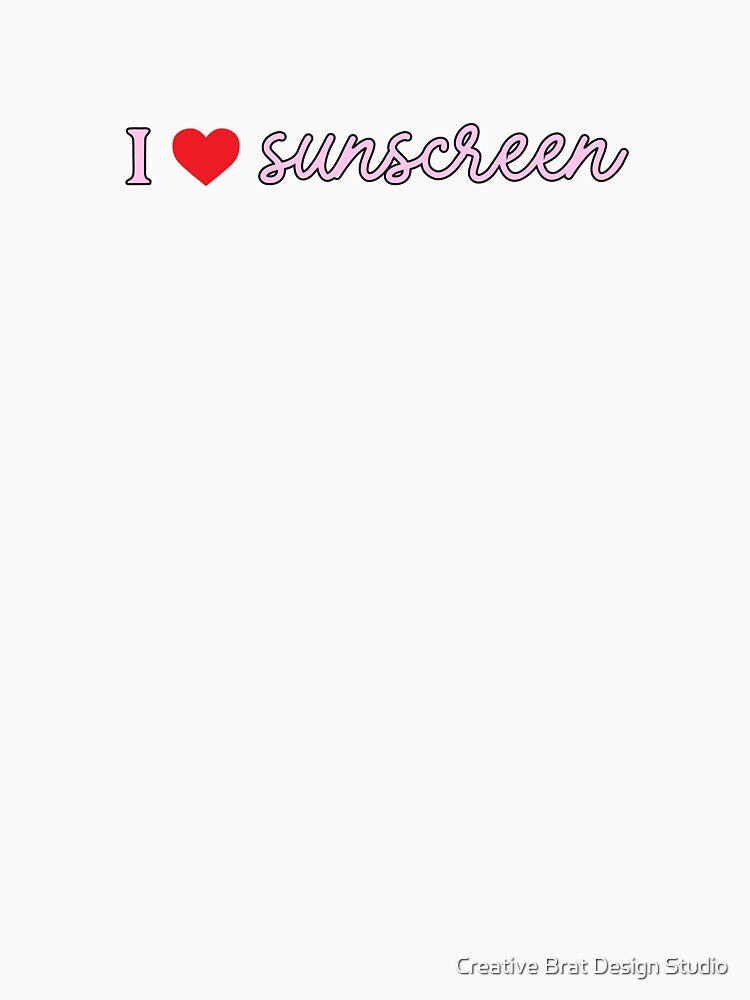 I Love Sunscreen SPF Lover Sticker by Creative Brat Design Studio Unisex