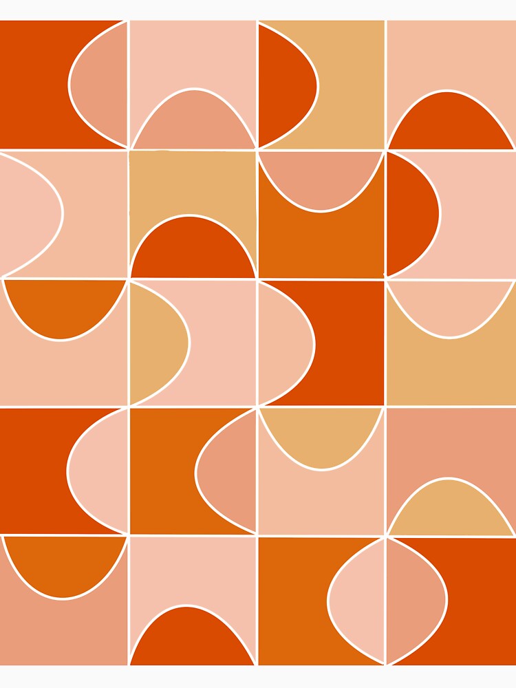 Orange Mid-Century Modern Pattern by WildeandCo Unisex
