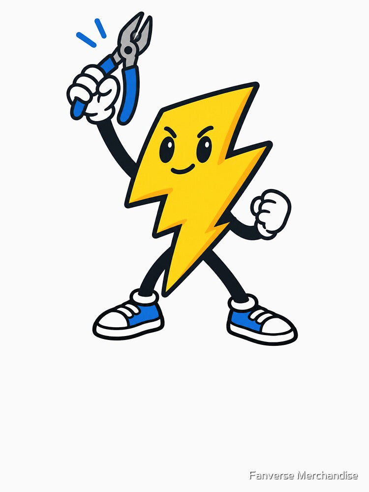 Powered By Caffeine And Volts — Funny Electrician Trade Pride Design Main tag: electrician gift by Fanverse Merchandise