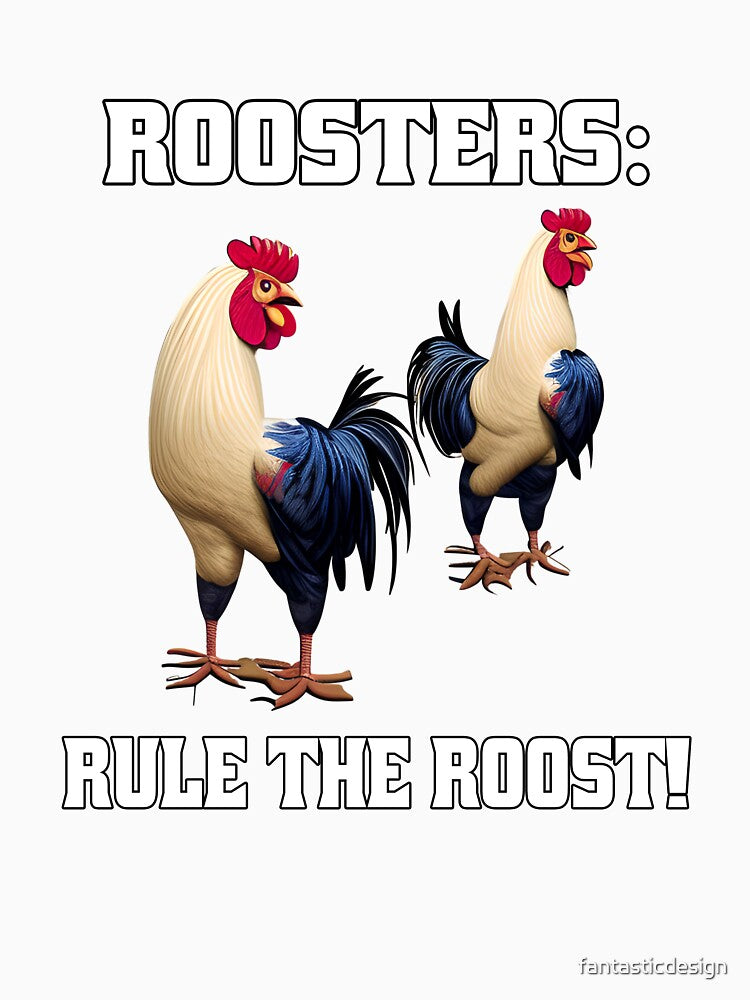 Funny Chicken Farmer Humor Roosters: Rule The Roost by fantasticdesign Unisex