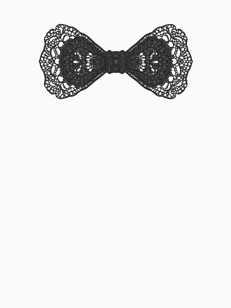 Black floral lace bow by uunaa Unisex