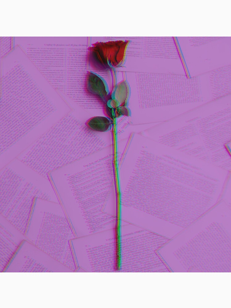 Glitch Effect Rose. by BazEris Unisex