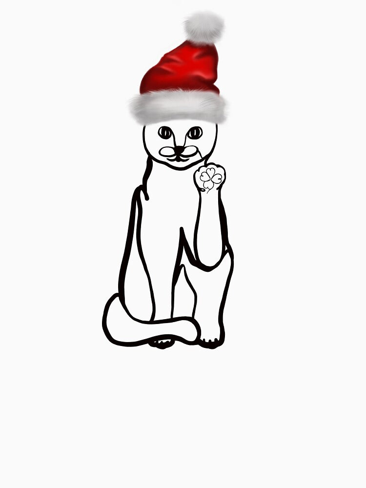 Christmas Lucky Cat by Fauraarts