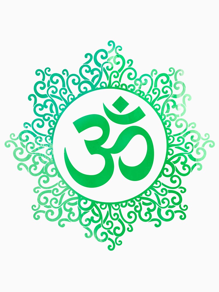 Mandala Om green 003 by vallass