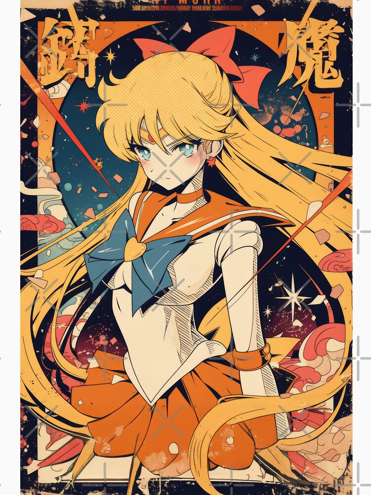 Sailor Venus Retro Halftone Poster by AnimeArsenalPrints Unisex