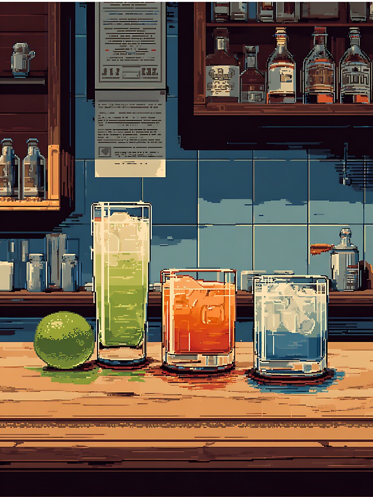 Retro Pixel Art Drink by bapupa Unisex