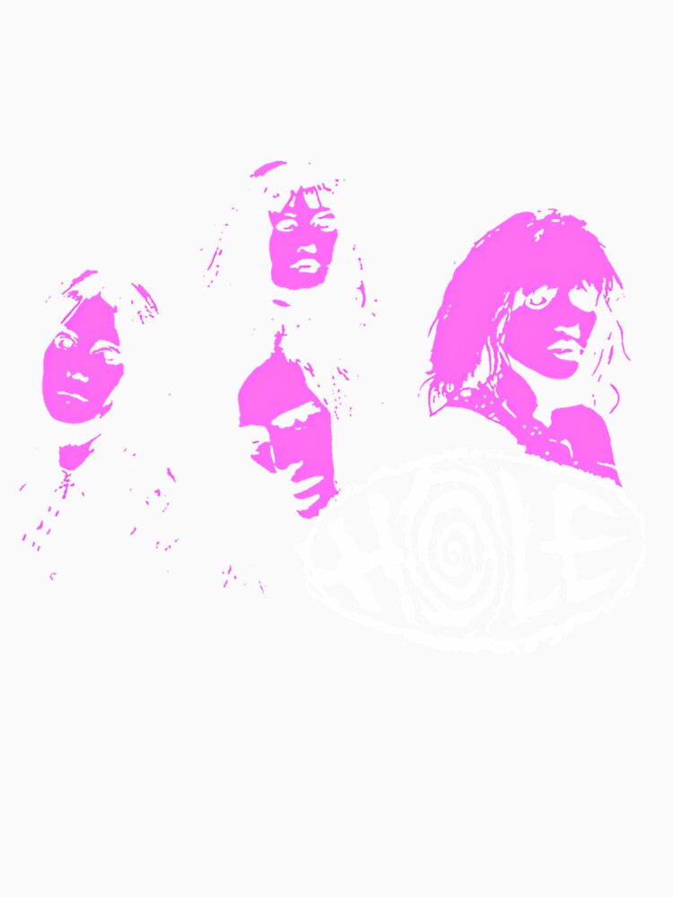 Four Pink Silhouette Woman Grunge Band by ananimyim Unisex