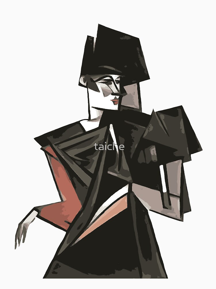 Goth Girl Dancing Geometric Abstract Art Cut Out by taiche Unisex