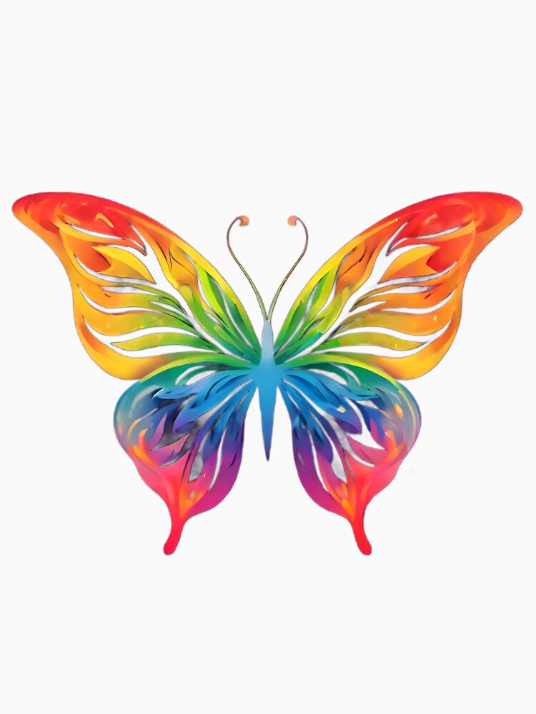 Simple Rainbow Butterfly by ArtByFrancis Unisex