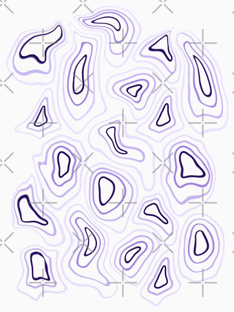 Purple Minimalist Geode Drawing by velvetearth Unisex