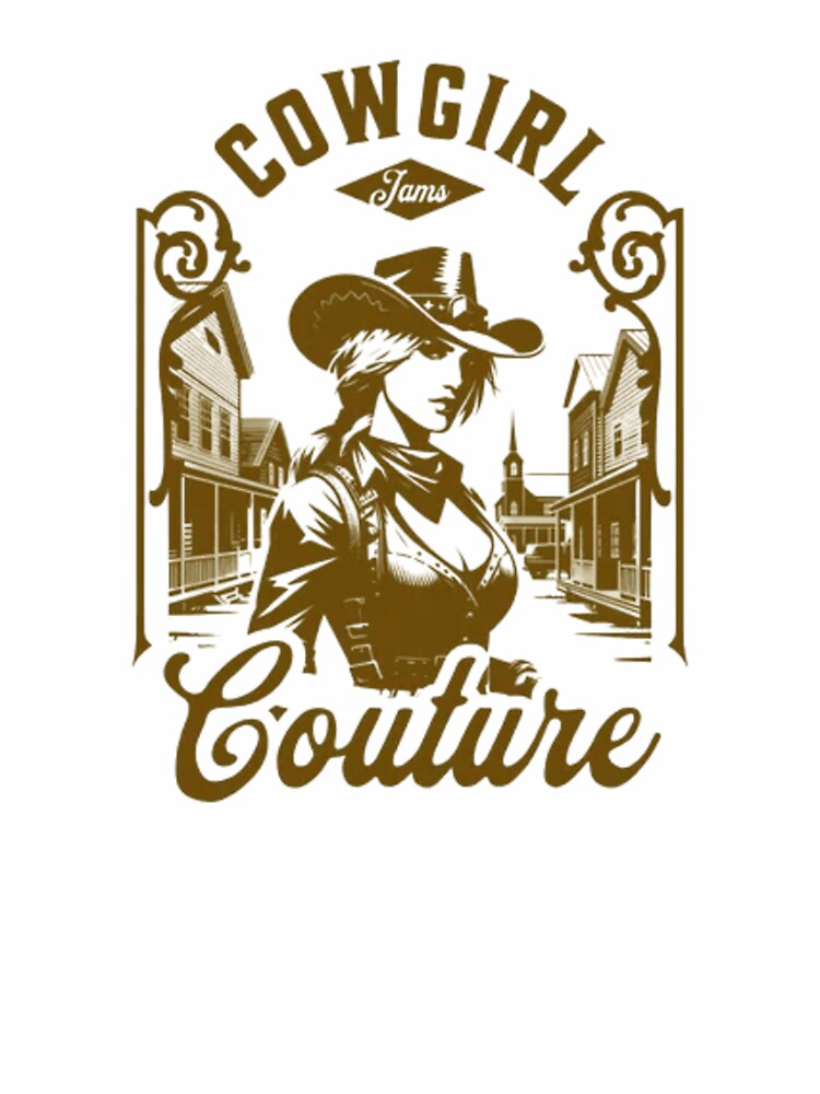 Retro Cowgirl Couture Graphic Design by vibewear5