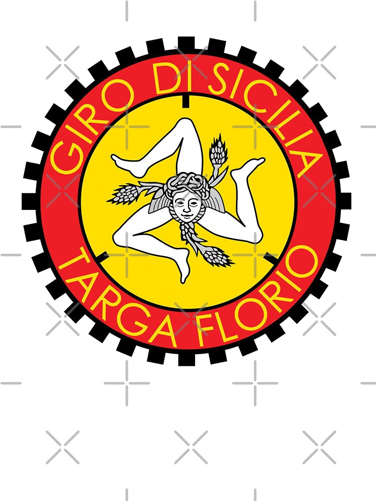 Classic Targa Florio emblem - car windscreen sticker, Sicily T shirt by retropetrol Unisex