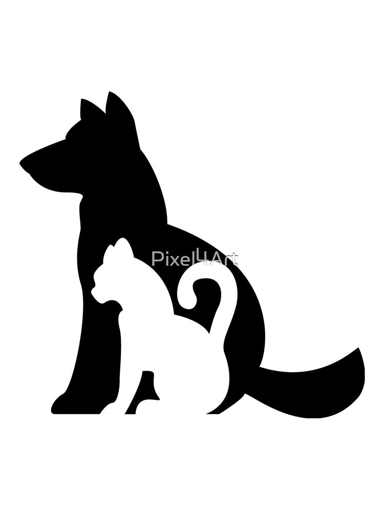 Cats and Dogs are Best Friends Forever by Pixel4Art