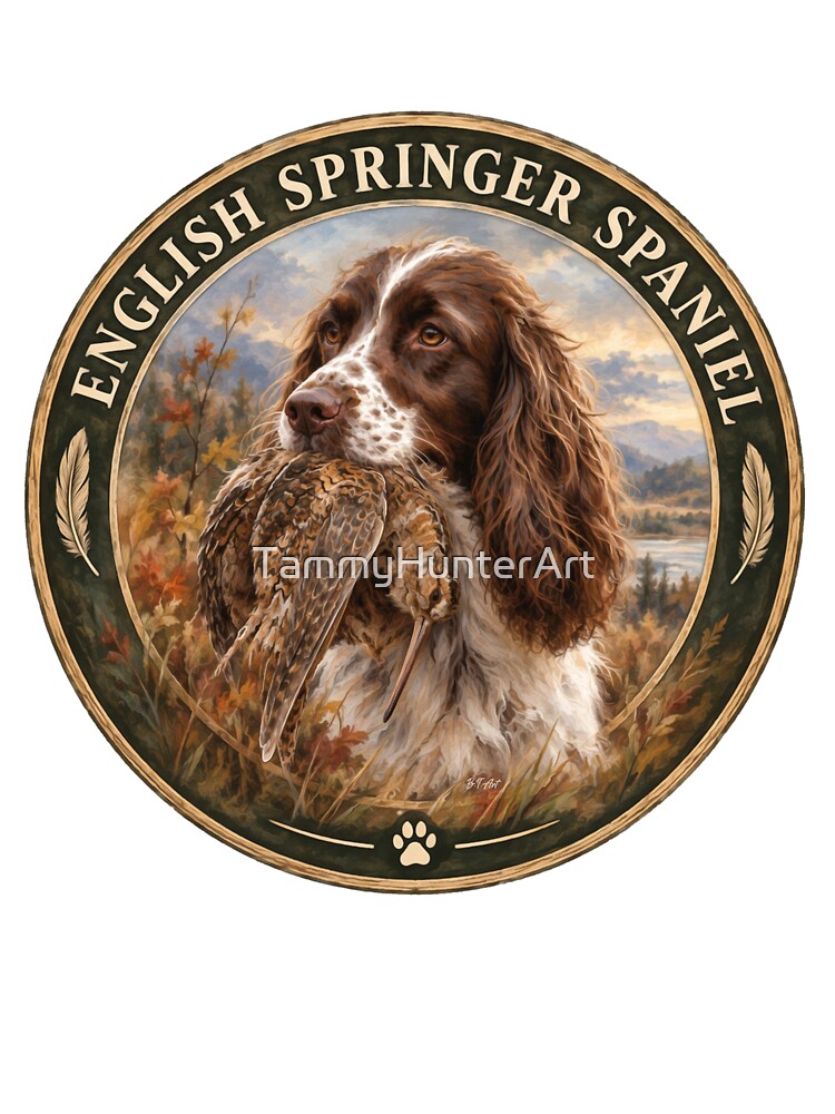 English Springer Spaniel & Woodcock – Woodland Hunter by TammyHunterArt
