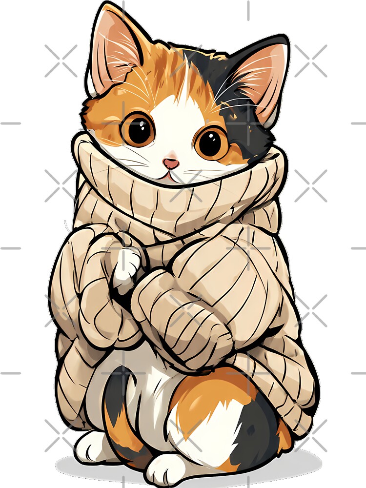 Calico Cat Cozy Sweater by pumsquare Unisex