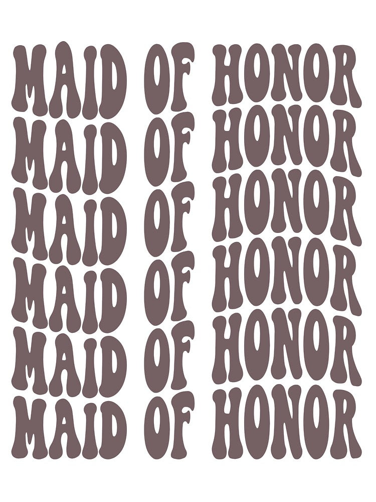 Maid Of Honor Lavender Retro Graphic Bridal Party Gifts for Bachelorette Party by mysticblvd