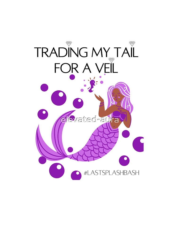 Trading My Mermaid Tail for a Wedding Veil Purple Mermaid Bride by elevated-aura