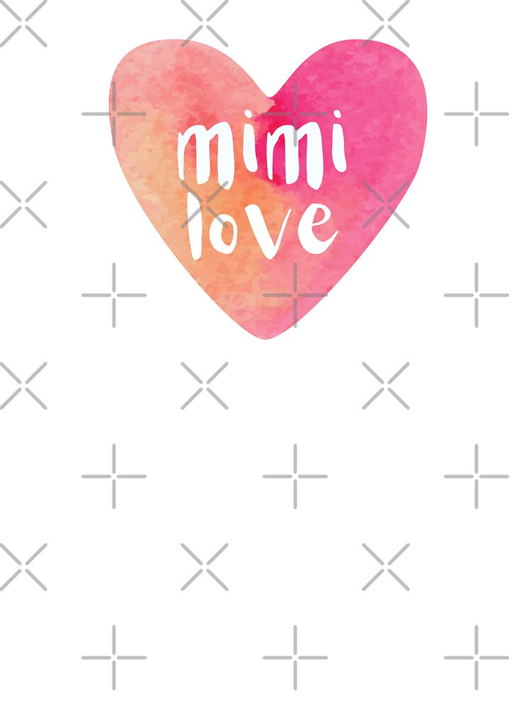 Mimi Love - Heart - Cute Gift for Your Grandma by patternjp