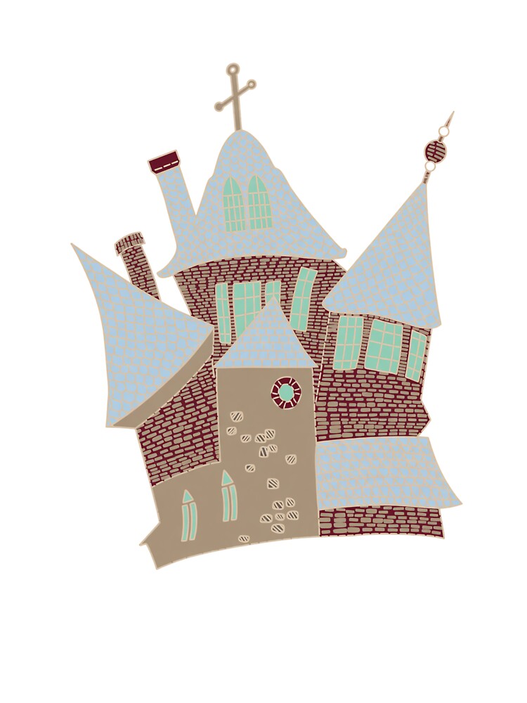 Haunted Sewed House Patch Crooked Haunted House by FlyinggRabbit