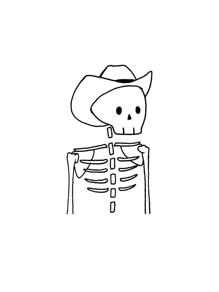 skeleton cowboy by kenzclaireheard