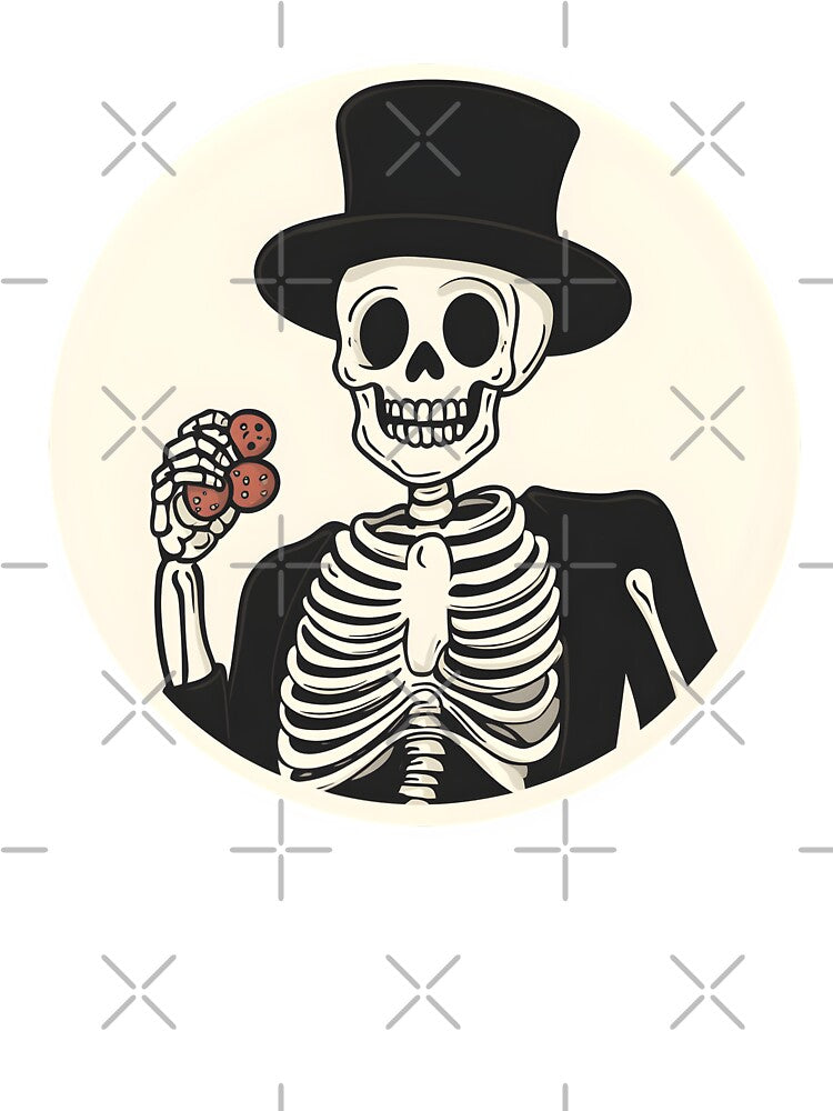 Sophisticated Skeleton with Top Hat and Buttons by CharmingQuill