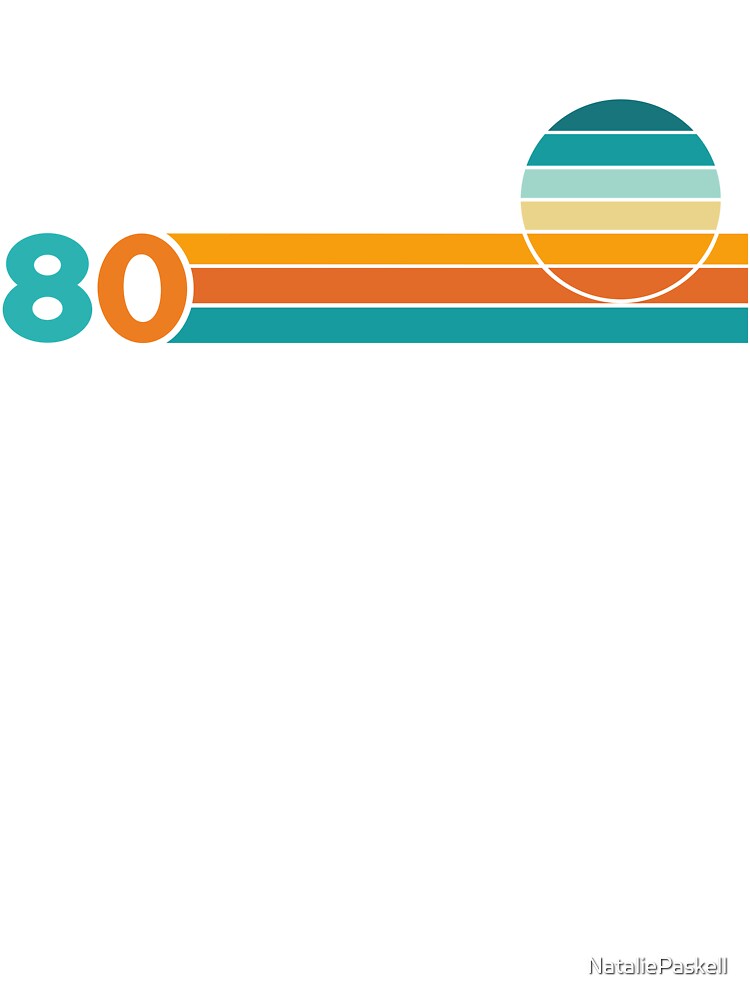 Retro Sunset + Stripes 80 by NataliePaskell